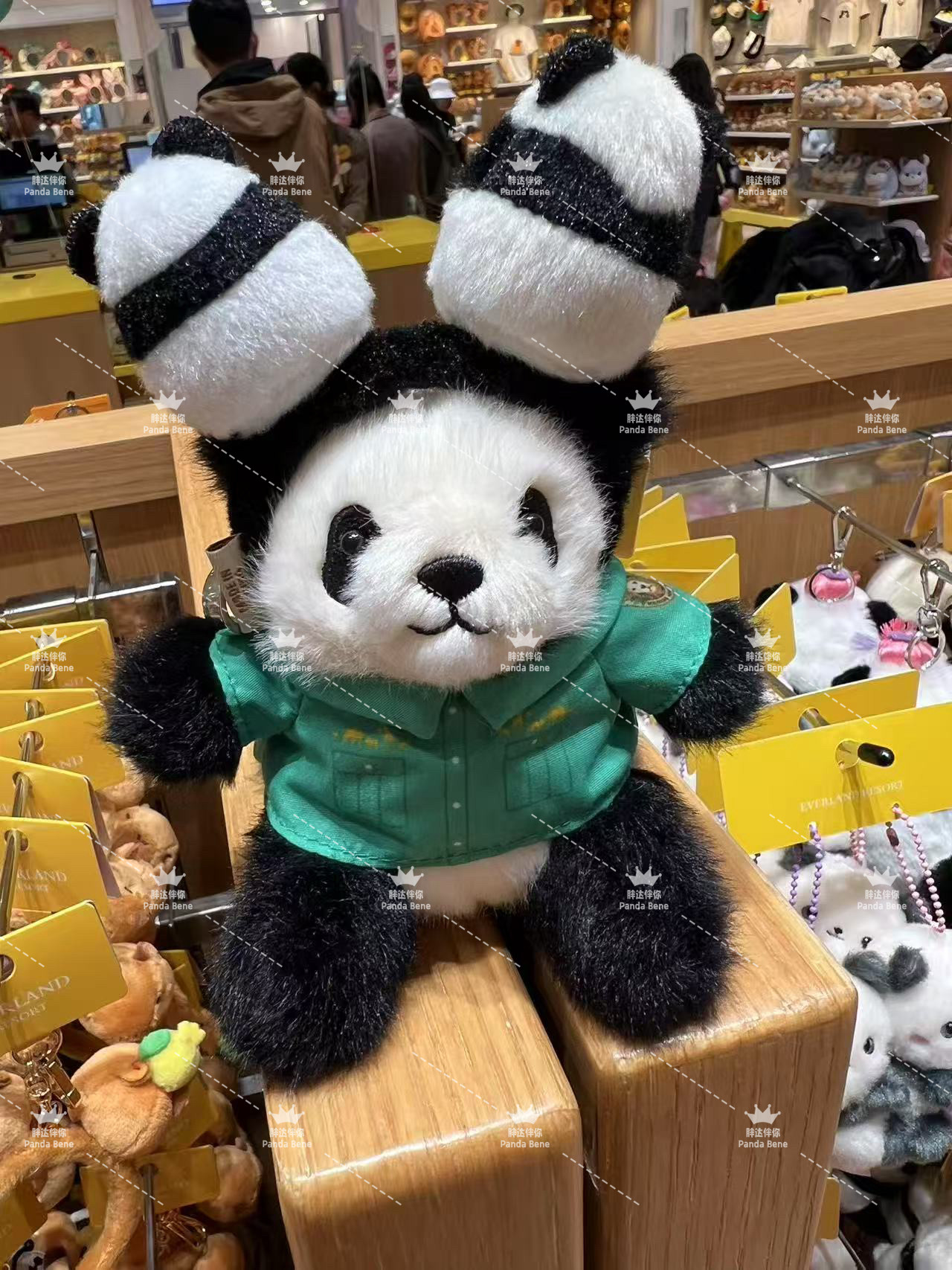 现货熊猫发箍钥匙链睿宝辉宝背影发箍挂件爱宝乐园福宝熊猫挂件福