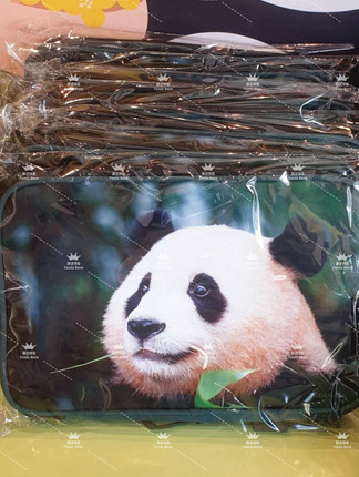 福宝旅行收纳袋爱宝乐园周边熊猫收纳袋福宝周边福宝行李收纳袋