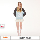 特惠6折起EMPTY REFERENCE原创手绘星星字母印花撞色拼接连帽卫衣