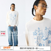 EMPTY T恤打底衫 REFERENCE 雪花肌理手绘天使与花朵印花上衣长袖