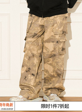 特惠8折 EMPTY REFERENCE 迷彩多口袋工装长裤秋季穿搭男生