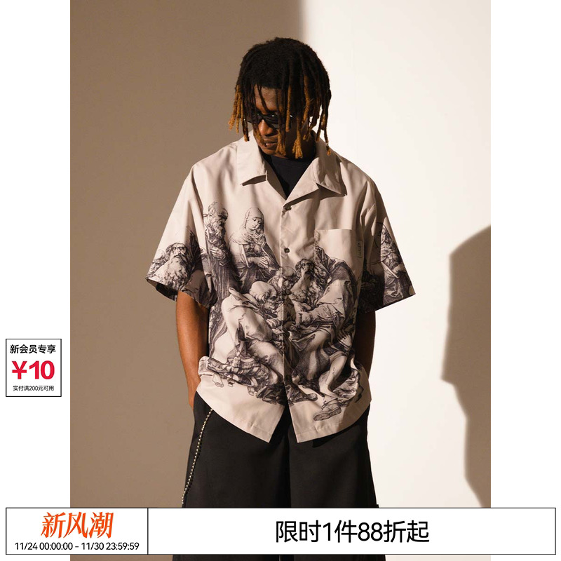 EMPTYREFERENCE短袖潮短袖衬衫