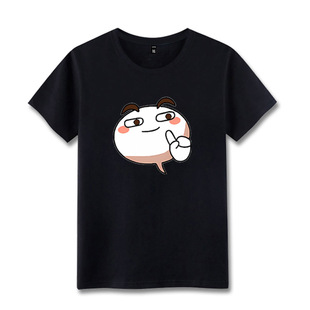 火影忍者手游决斗场表情衣服挑衅摸头动漫男女情侣t恤夏季打底衫