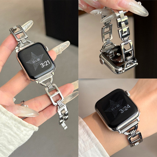 适用iwatch日字不锈钢金属表带