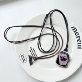 适用苹果手表s11代iwatch油蜡绳项链挂脖防丢吊坠applewatch987se