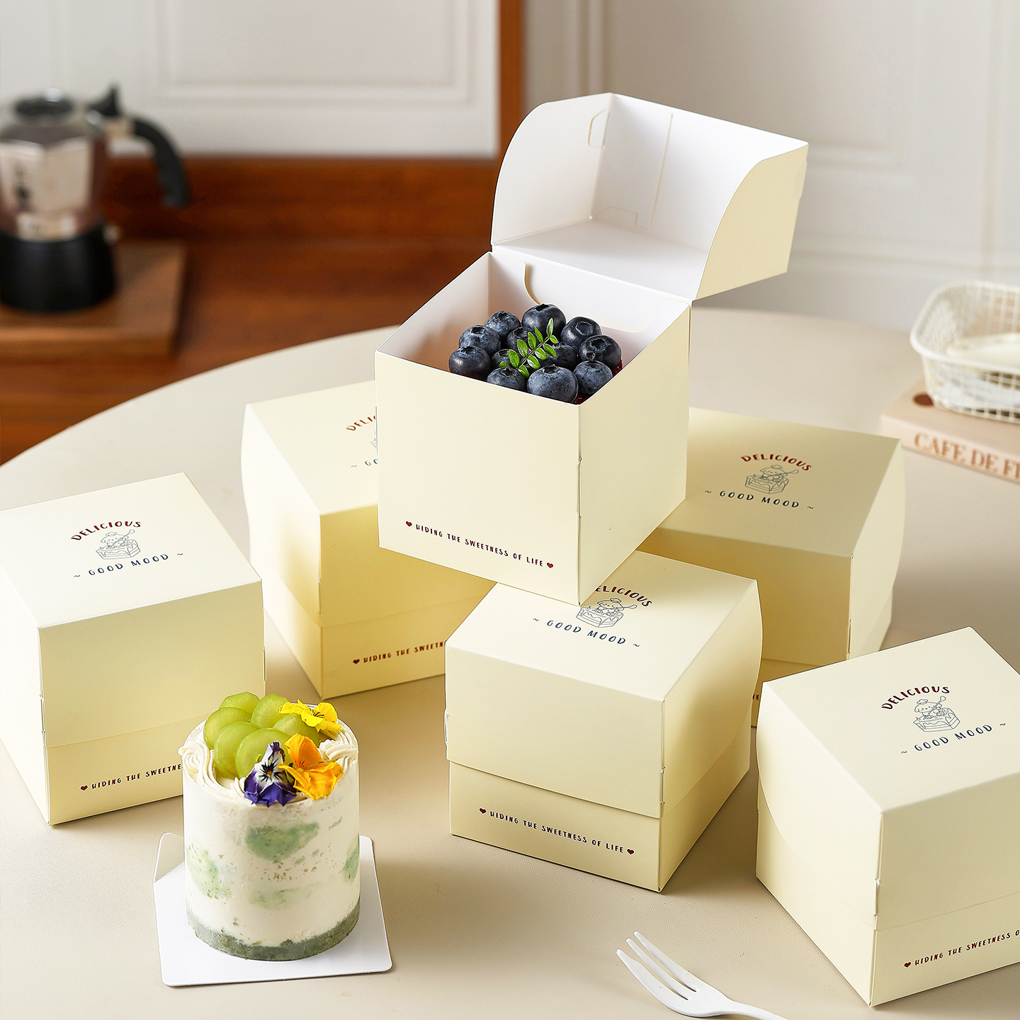 网红2寸3寸蛋糕盒切块打包盒