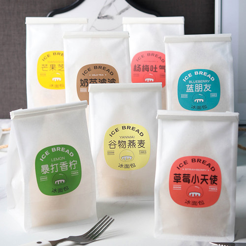 口味不干胶冰面包贴纸覆膜