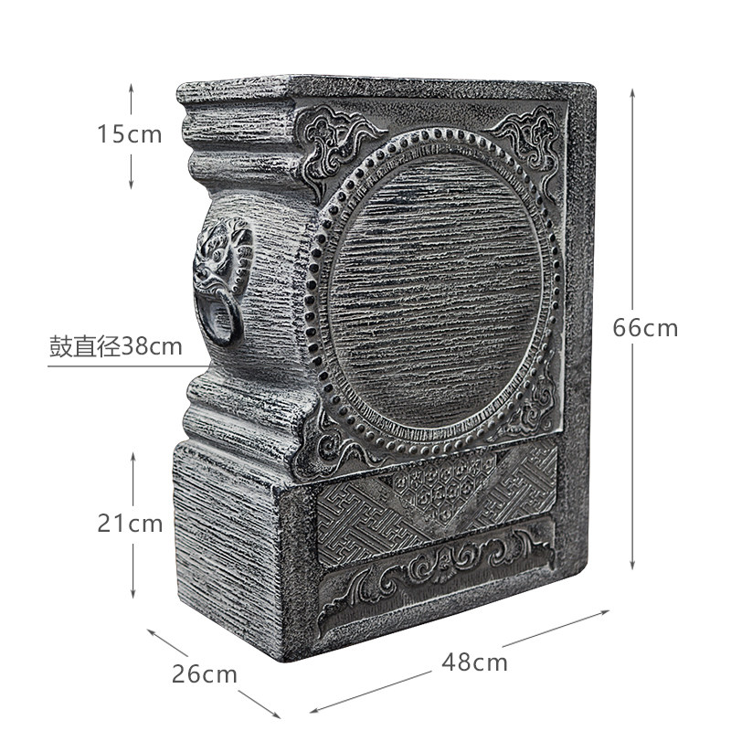 方形抱鼓石门墩一对仿石雕石墩子底座中式大门口两侧门当户对摆u.