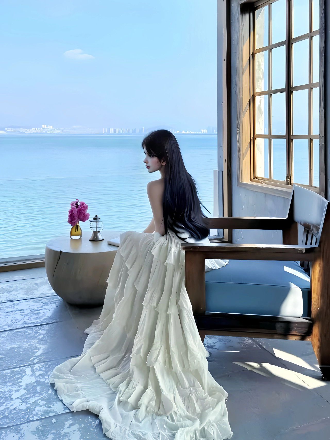 MSTOBALLET 深海人鱼姬 法式复古收腰显瘦连衣裙礼服旅拍三亚拍照