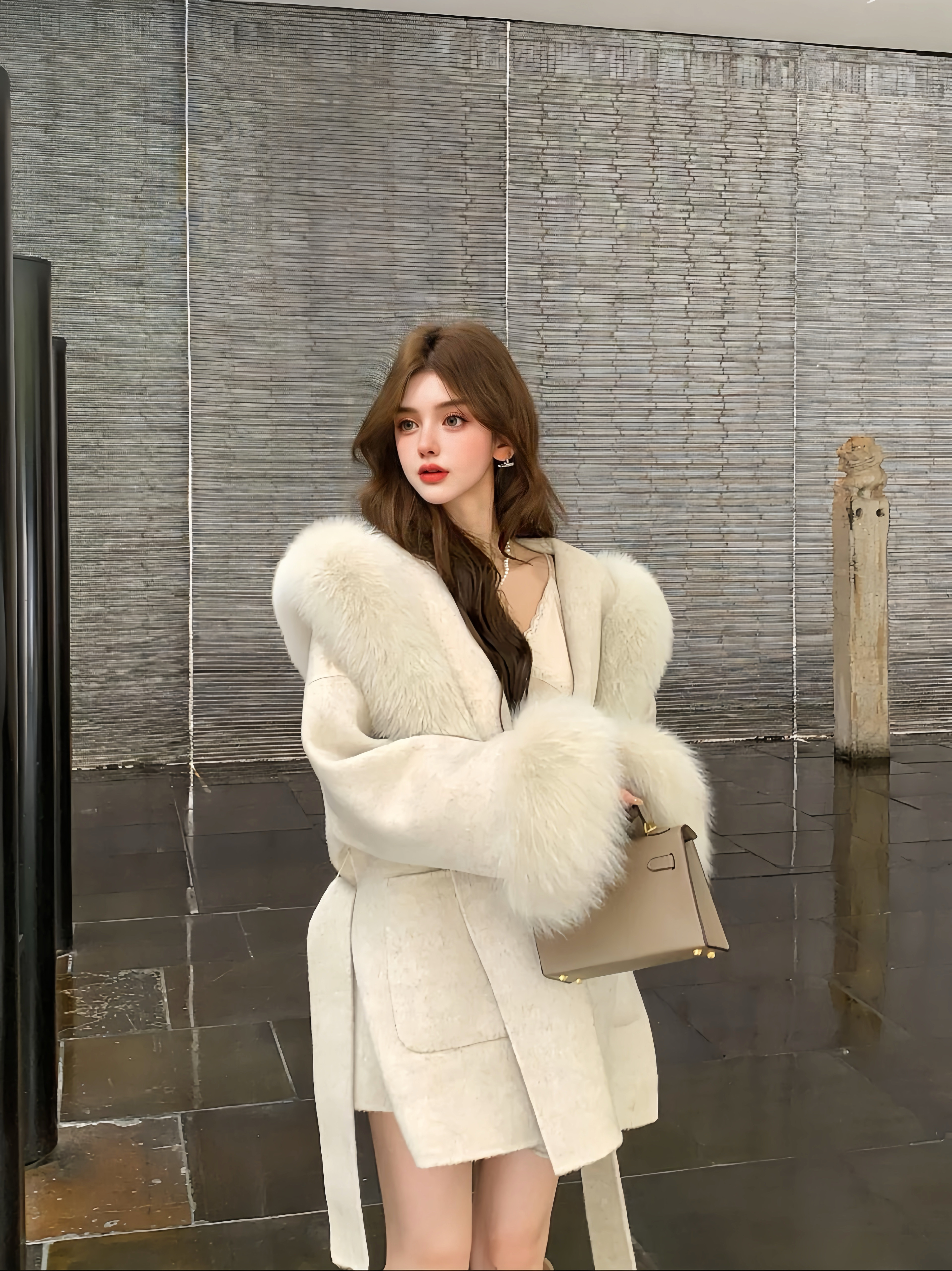 MSTO BL沪上千金 真狐狸毛领连帽双面羊绒大衣女韩版毛呢皮草外套,女装/女士精品,羊绒大衣,淘宝优惠券,粉丝福利购,淘宝优惠卷