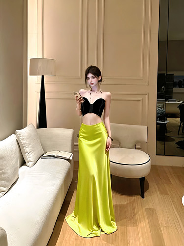 MSTO BALLET.高定女主.小众设计抹胸修身鱼尾连衣裙成人礼礼服