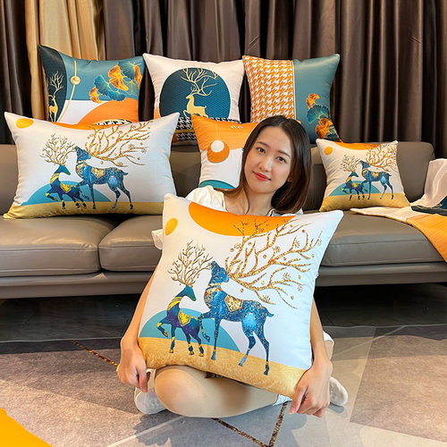 夏季仿冰丝客厅沙发抱枕/套