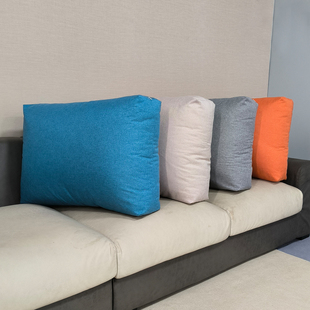 立体亚麻抱枕靠垫沙发客厅多色长方形靠枕抱枕套罩枕头靠枕不含芯