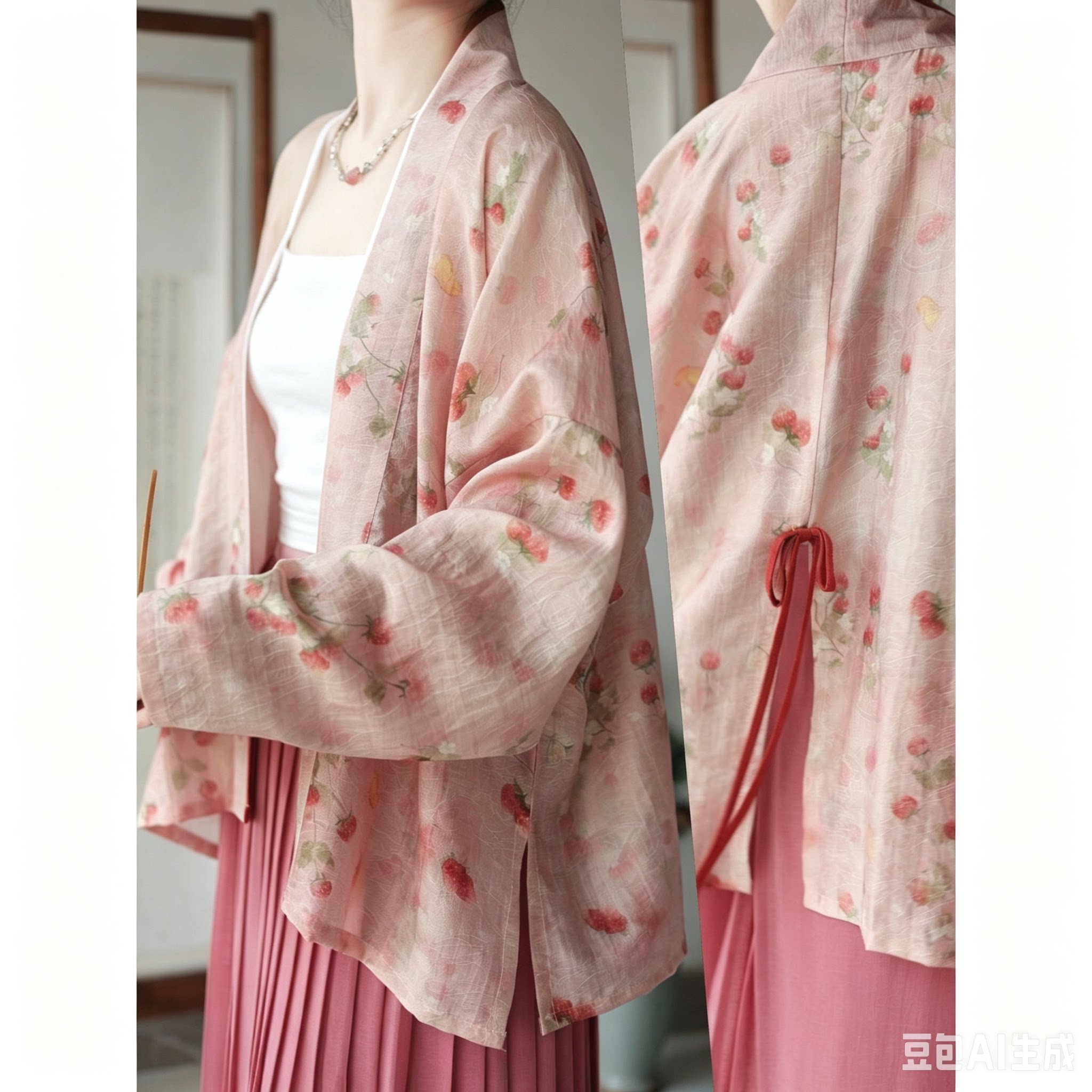 宋制汉服对襟短衫春夏秋日常百宋制汉服对襟折领