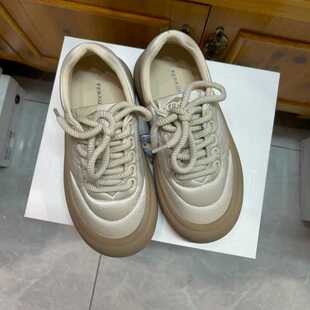 秋季新款胖胖鞋韩版丑萌绗缝圆头松糕鞋面包鞋厚底休闲板鞋女鞋潮