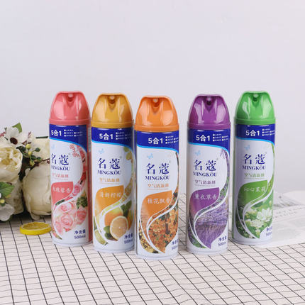 厂家500ml名蔻空气清新剂 大瓶家用汽车香氛花香空气剂3瓶装