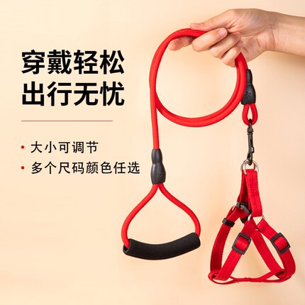 狗牵引绳中小型犬幼犬遛狗绳狗链子胸背带项圈中华田园犬宠物用品