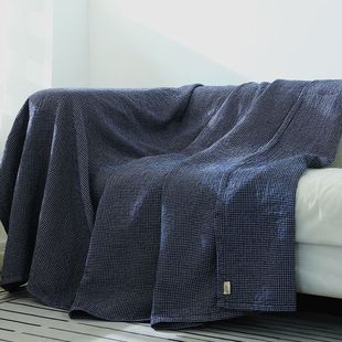 纯色良品全棉四层纱布全包沙发套加大防尘盖布午休毛巾被 北欧日式
