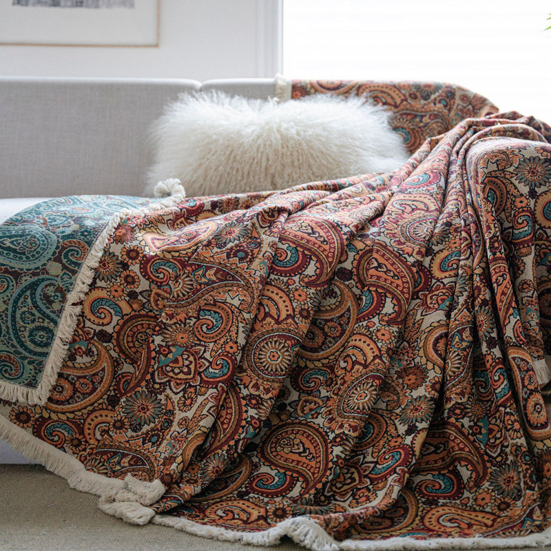 새로운 유럽 스타일의 복고풍 향수 빛 럭셔리 고양이 스크래치 방지 전체 커버 조합 소파 커버 천으로 피아노 방진 커버 수건 식탁보