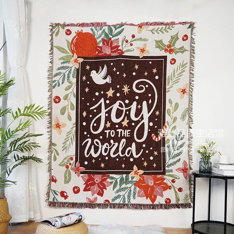 미국 국가 크리스마스 장식 스레드 담요 두꺼운 소파 커버 천 배경 천 태피스트리 침대 옆 술 담요