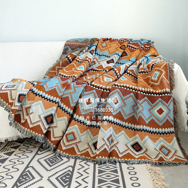 대외 무역 복고풍 유럽 양면 짠 모든 항목을 포함하는 소파 커버 방진 장식 커버 태피스트리 침대 커버 실 담요 식탁보