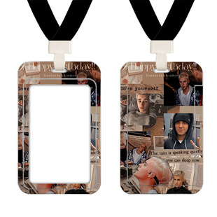 贾斯汀justinbieber比伯周边学生校园公交卡套带挂绳饭卡水卡校牌