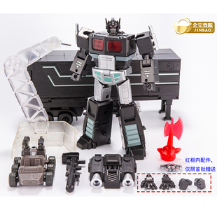 金宝变形玩具小比例暗黑版 柱带车厢背包滚珠男孩模型 擎天领袖
