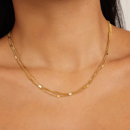 WEARRING多层闪片项链