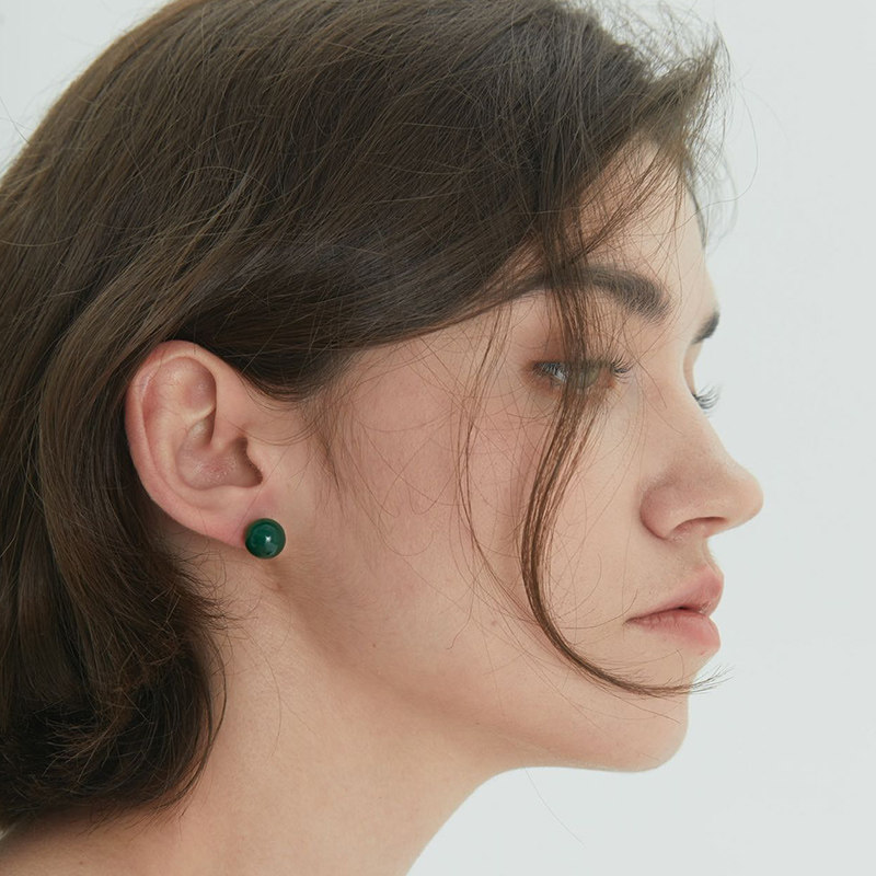 WEARRING 天然石球球耳钉高级S925银复古虎眼石简约大气百搭,饰品/流行首饰/时尚饰品新,耳钉,淘宝优惠券,粉丝福利购,淘宝优惠卷