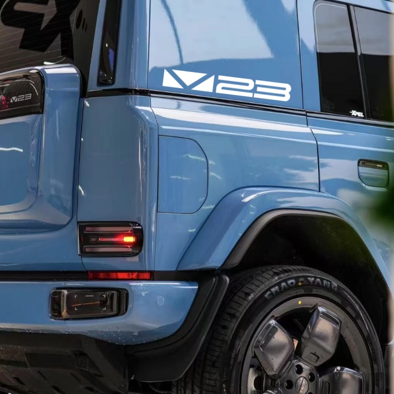 适用于奇瑞iCAR V23汽车个性字母越野改装PVC贴纸车身玻璃装饰贴