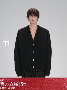 启世录TIWILLTANG“雾隼尘隐”午后廓形松弛象限拥抱隙慵懒针织衫