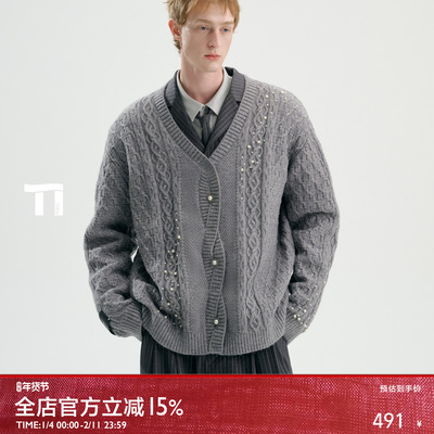 启世录TIWILLTANG“藏海生钰”暖柔序章绞纱映月珠缕织梦珍珠开衫