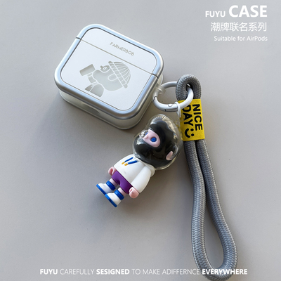 FUYUCASE原创银边电镀适用airpods4保护套airpodspro2苹果耳机保护套二三四代保护壳潮airpods3个性