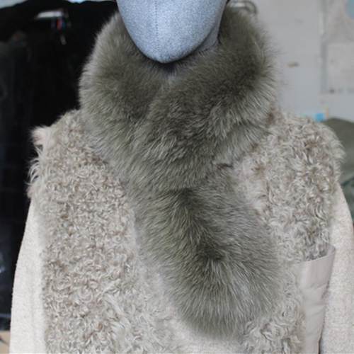 狐狸毛领双面围巾厂家