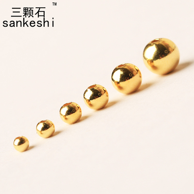 diy手串镀金银珠子