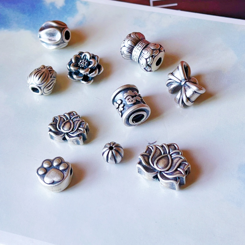 全新手链三颗石925银复古