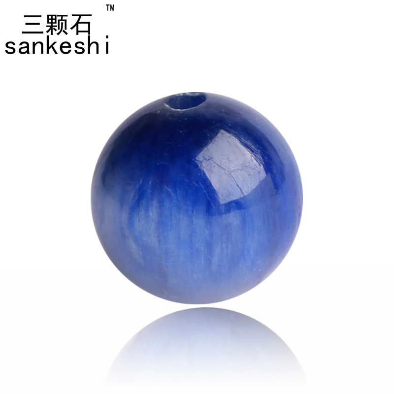 diy天然奥地利蓝晶石手串散珠