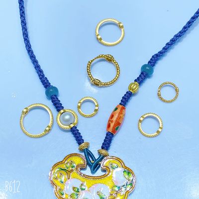 全新S925银镀金古法老金配饰diy配件星球银饰配饰包珠材料包手工