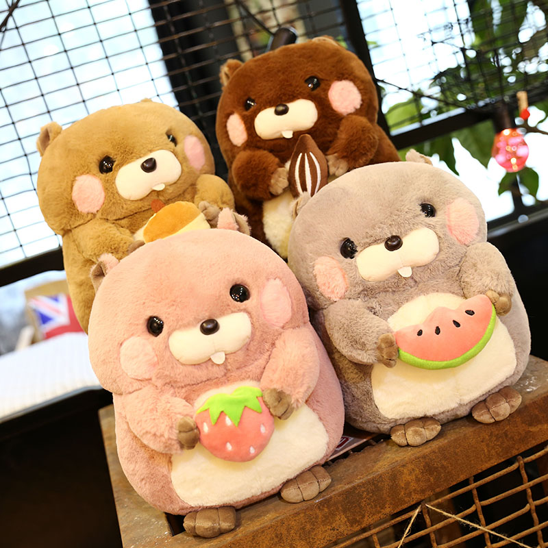 可爱土拨鼠公仔毛绒玩具仓鼠宝宝女生女孩生日礼物小号布娃娃婚庆