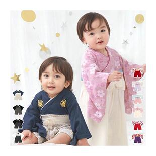外贸日单男女婴儿宝宝振袖和服浴衣连体衣哈衣长袖童装爬服和风