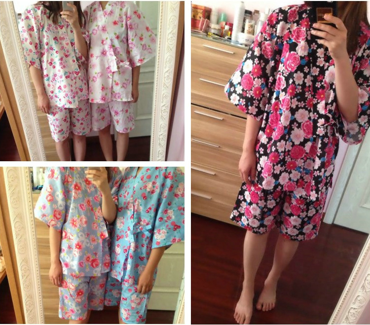 女士甚平日式风和服浴衣