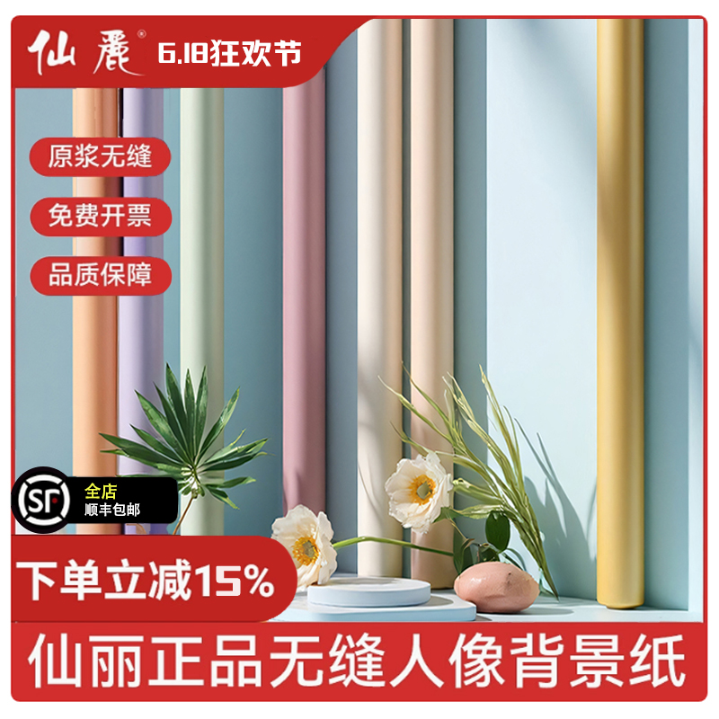 室内拍照仙丽纯色背景纸摄影影楼肖像专用高级单色拍照背景纸