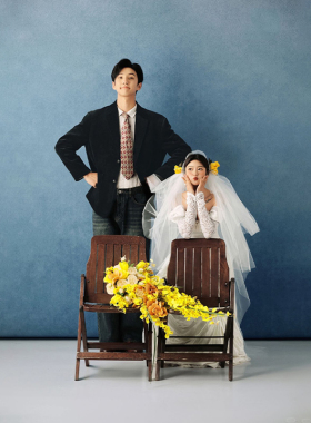 影棚婚纱拍照蓝色纹理油画摄影背景布室内高级婚纱写真拍照背景纸
