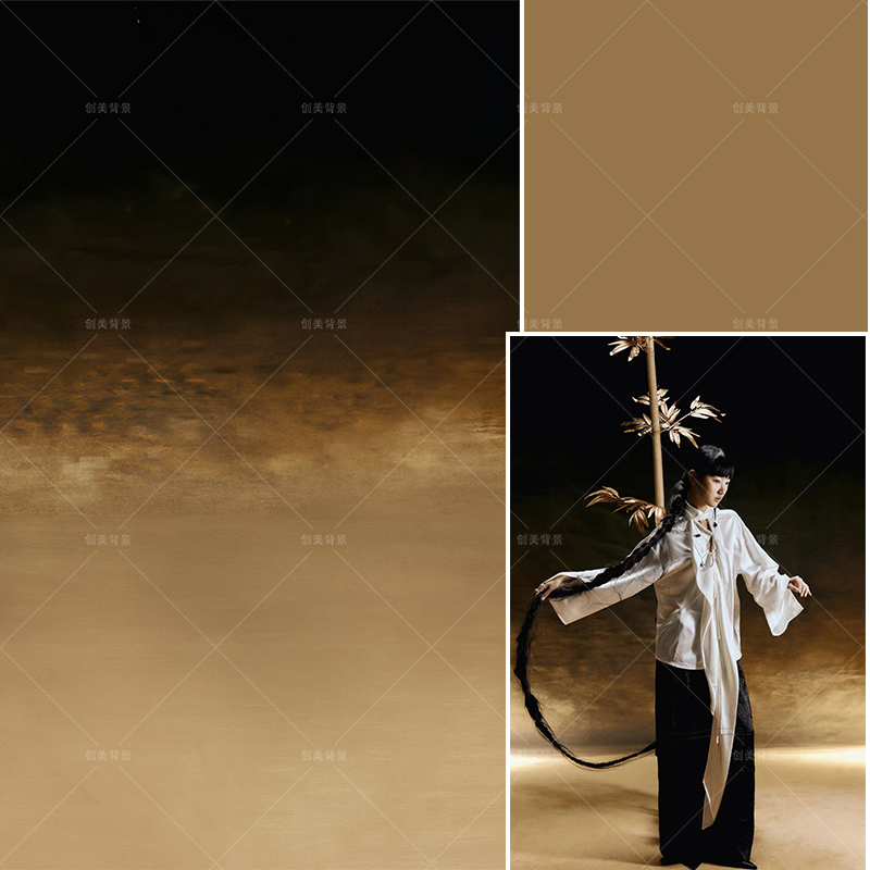 商拍人像拍照咖色油画斑驳肌理拍照背景纸室内深棕纹理写真背景布