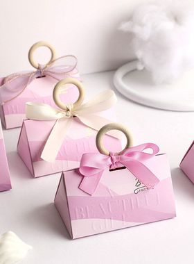 新款2024紫色伴手礼婚庆欧式喜糖袋礼盒 批发婚礼回礼喜糖盒