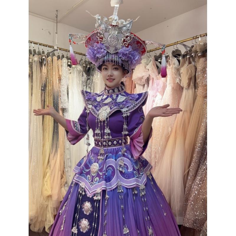 出租租赁女生苗族德昂族仡佬族壮族56民族盛装少数民族北京服装