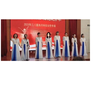 女士白色长飘袖红歌比赛129大合唱晚礼服礼服乐队北京服装租赁