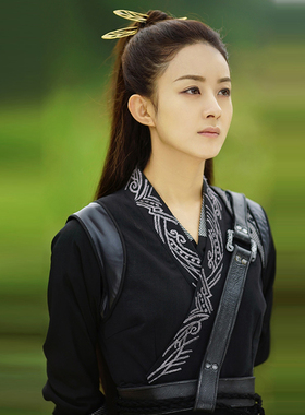 女士黑色武侠侠客赵丽颖楚乔传同款剑客江湖舞台话剧汉服服装租赁