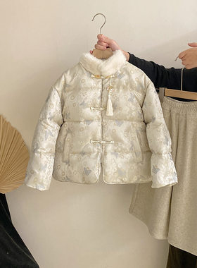 女童改良版新中式旗袍棉服