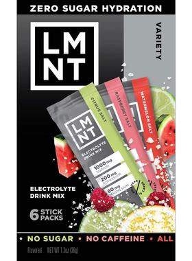 现货LMNT Zero Sugar Electrolytes Variety Pack Drink Mix 6支